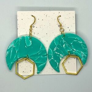 Turquoise Polymer Clay Earrings